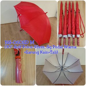 Payung Golf Merah NG-060SD M Gagang Pedal Warna