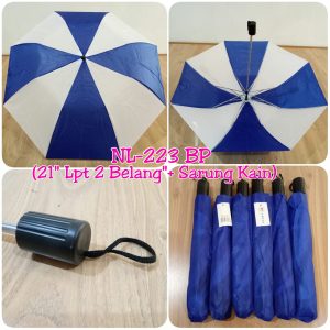 Payung Lipat 2 Biru Putih NL-223BP