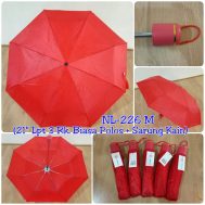 Payung Lipat 3 Merah NL-226M