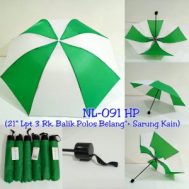 Payung Lipat 3 Kombinasi Hijau Putih