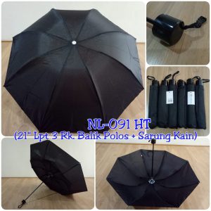 Payung Lipat 3 hitam NL 091