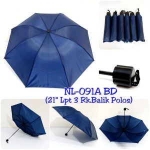 Payung Lipat Lipat Biru Dongker NL 091